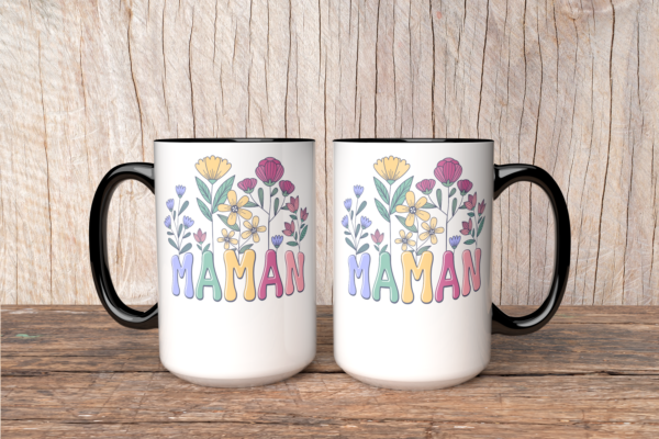 Mug fête des mères fleur – Image 2