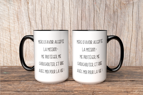 Mug Marraine merci d'avoir accepté la mission – Image 3