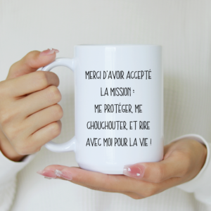 Mug Marraine merci d'avoir accepté la mission