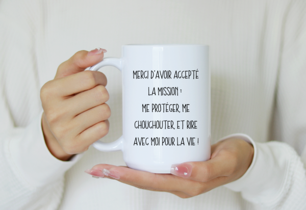 Mug Marraine merci d'avoir accepté la mission