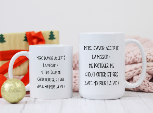 Mug Marraine merci d'avoir accepté la mission – Image 2