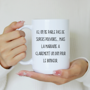 Mug Marraine a un don pour le bonheur