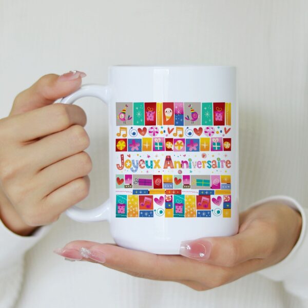 Mug joyeux anniversaire couleur – Image 2