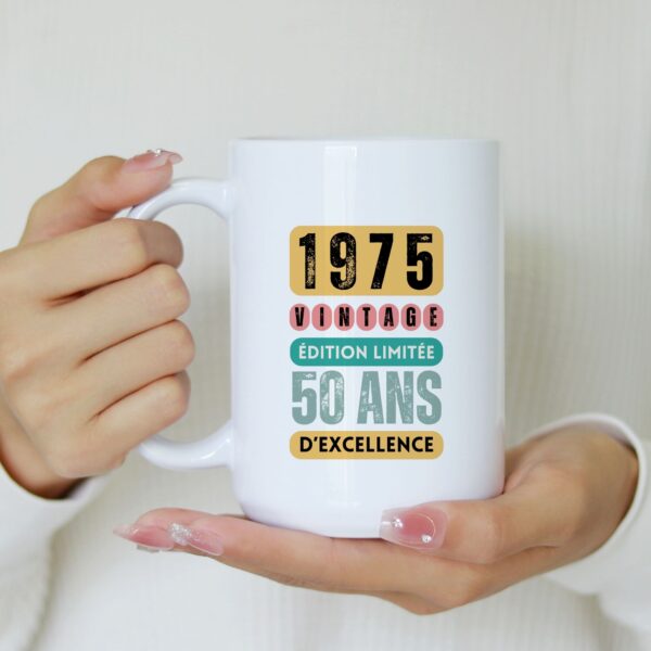 Mug anniversaire vintage personnalisé – Image 2