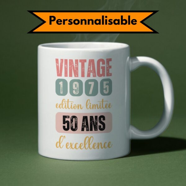 Mug anniversaire vintage