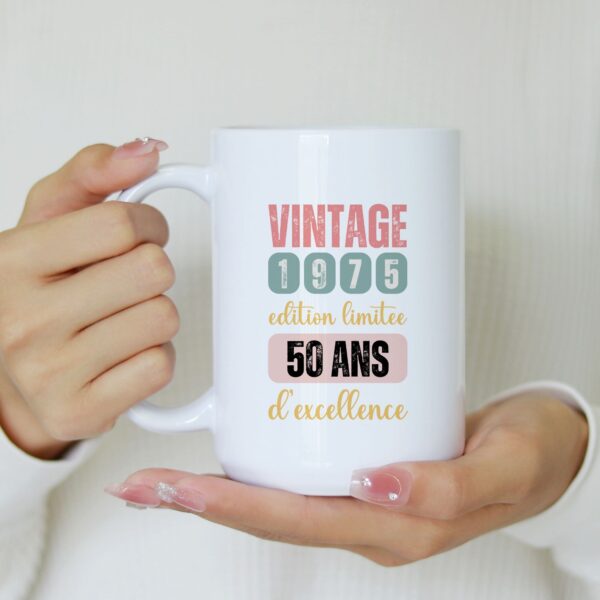 Mug anniversaire vintage – Image 2