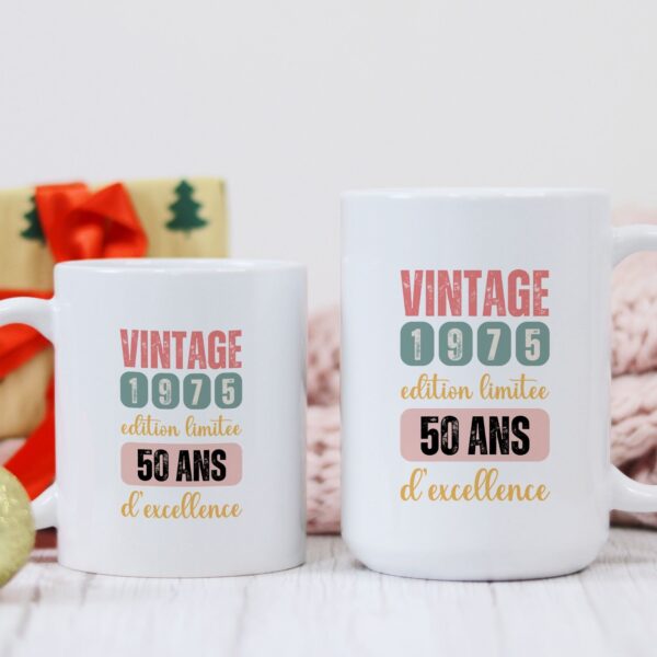 Mug anniversaire vintage – Image 3