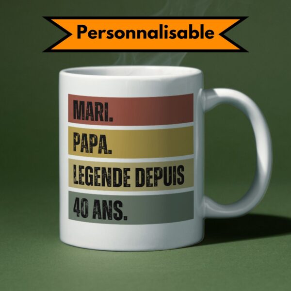 Mug anniversaire pour papa et mari