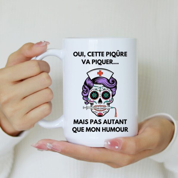 Mug Infirmière humour tête de mort – Image 3