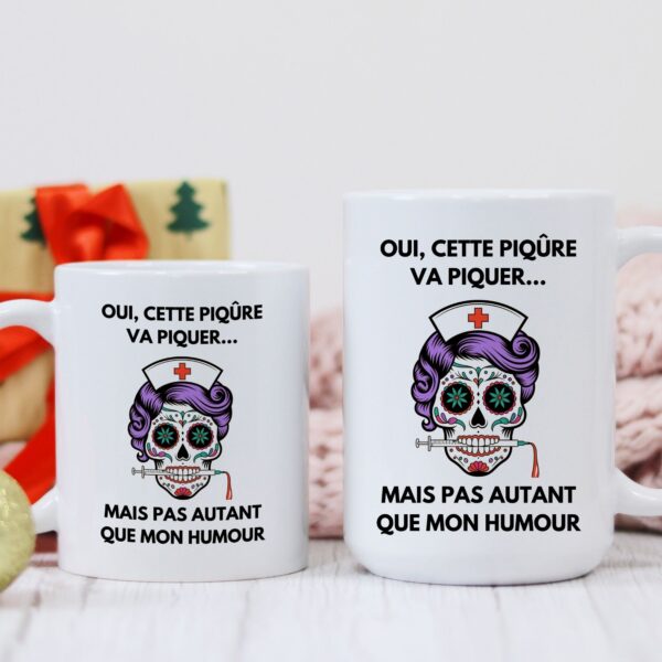 Mug Infirmière humour tête de mort – Image 4