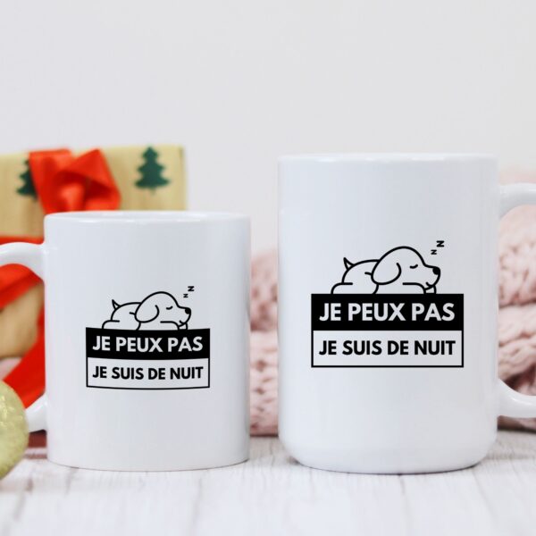 Mug Infirmière drôle je peux pas je suis de nuit – Image 2