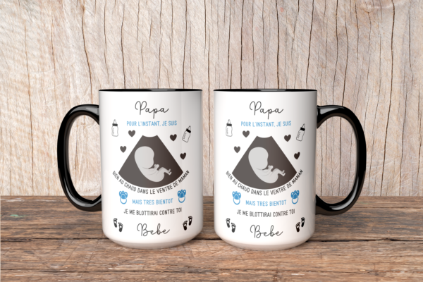 Mug humour bébé échographie pour papa – Image 2