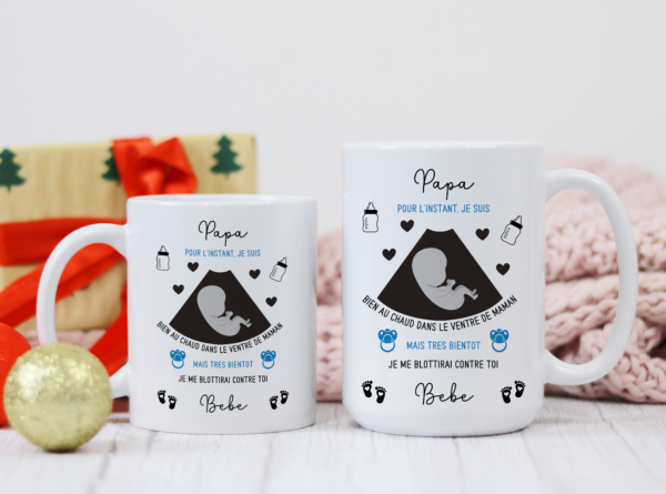 Mug humour bébé échographie pour papa – Image 3