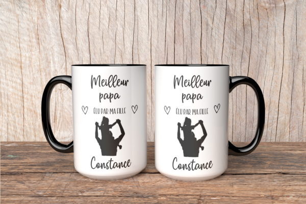 Mug meilleur papa élu par ma fille – Image 2