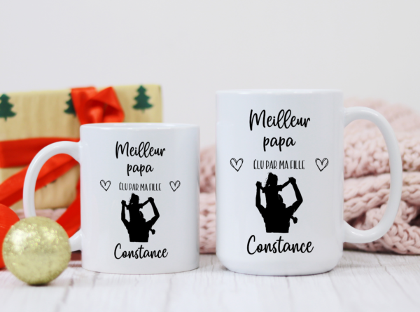 Mug meilleur papa élu par ma fille – Image 3