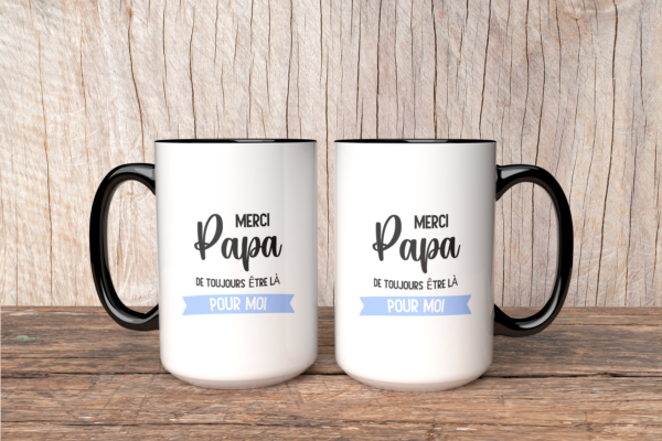 Mug Merci Papa d'être toujours là pour moi – Image 2