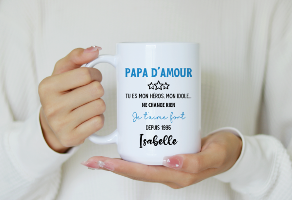 Mug Papa d'amour tu es mon héros